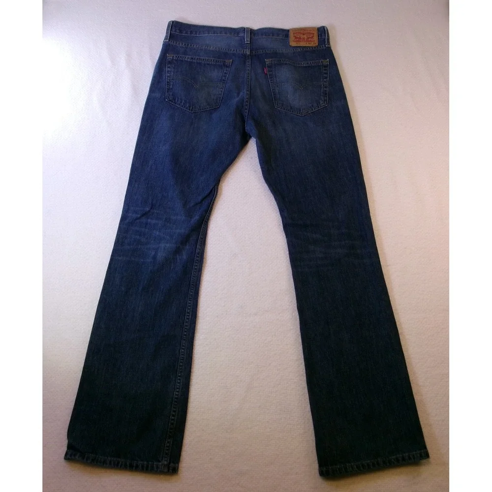Levis 527 Slim Bootcut Jeans Mens 36x34 Blue Medium Wash WaterLess 05527-0527